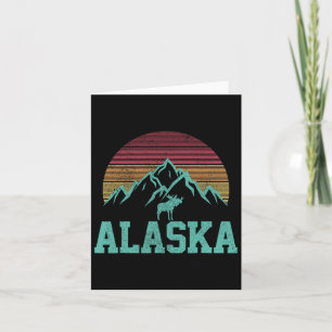Alaska Vintage Moose Outdoor Nature Hiking Souveni Card