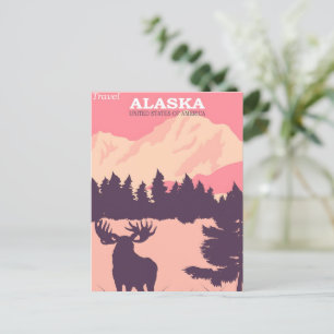 Alaska vintage poster holiday postcard