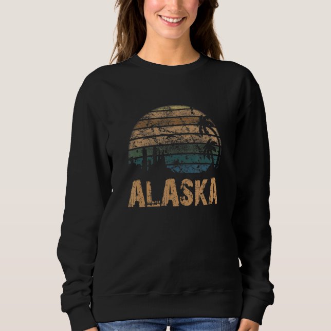 Alaska Vintage Sunset Distressed Sweatshirt (Front)