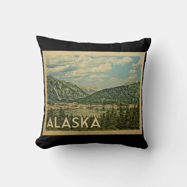 Alaska Vintage Travel Cushion (Front)