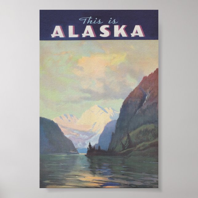 Alaska Vintage Travel Poster (Front)