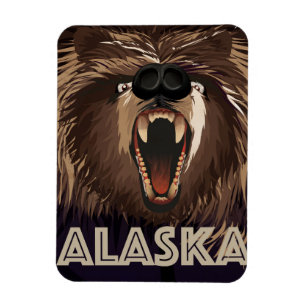 Alaska vintage travel poster magnet