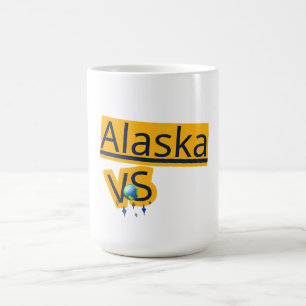 Alaska VS The World - Bold Retro College Graphic Coffee Mug