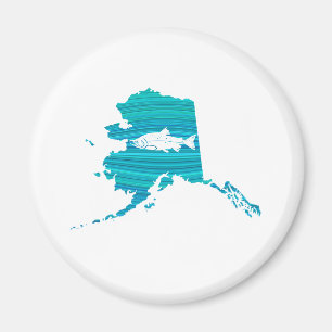 Alaska Wave Salmon Fishing Magnet