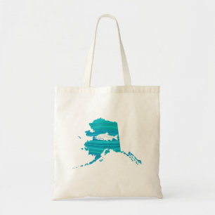 Alaska Wave Salmon Fishing Tote Bag