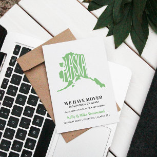 ALASKA We've moved New address New Home   Postcard