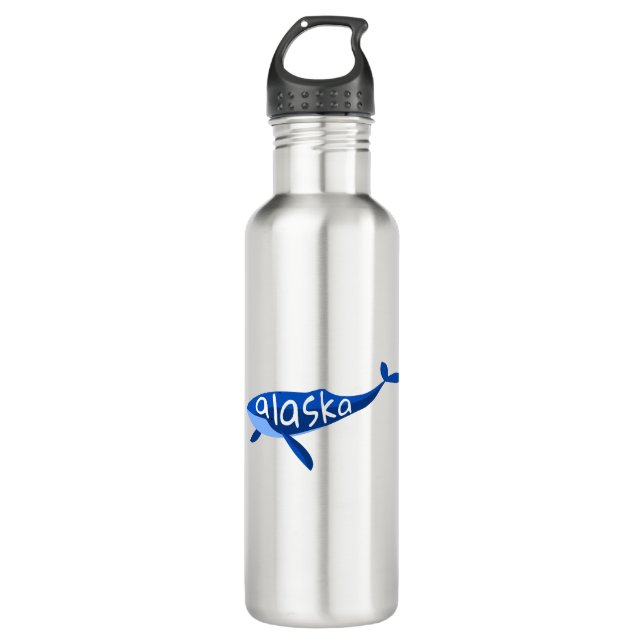 Alaska Whale 710 Ml Water Bottle (Front)