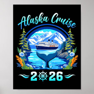 Alaska whale family friends group alaskan alaska poster