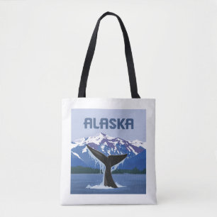 Alaska   Whale Tale Tote Bag