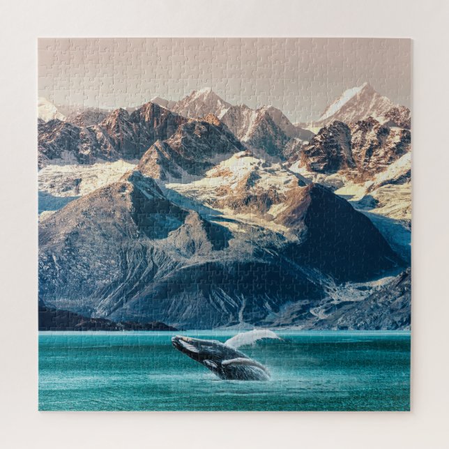 Alaska whale watching: boat excursion. jigsaw puzzle (Vertical)