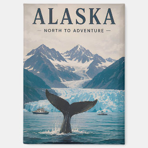 🌊 Alaska Whale Watching Glacier Coast 🐋 Magnet