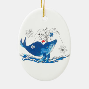 Alaska Whimsical Christmas Wildlife Oval Ornament