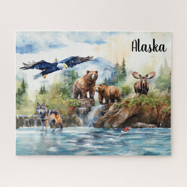 Alaska Wildlife Collage Jigsaw Puzzle (Horizontal)