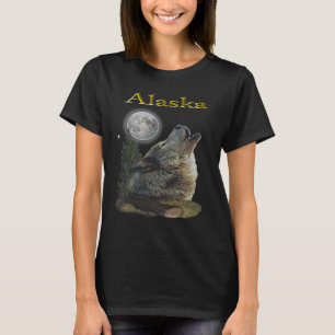 Alaska wolf and moon T-Shirt