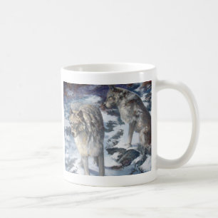 Alaska Wolf Pair during winter mug