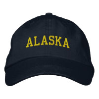 ALASKA Yellow Gold on Navy Blue