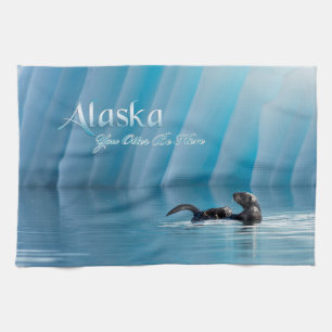 Alaska-You Otter Be Here Tea Towel