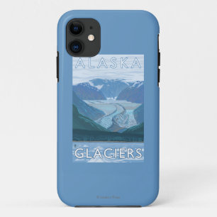 AlaskaLarge Glacier Scene Vintage Travel iPhone 11 Case