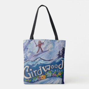 Alaskan Alyeska/Girdwood canvas tote bag