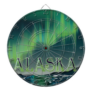 Alaskan Aurora Vintage Travel poster Dartboard