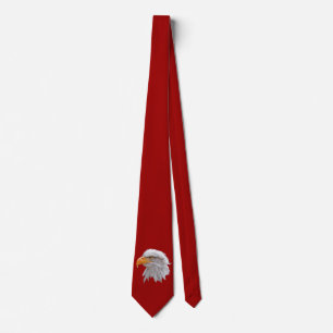Alaskan Bald Eagle Tie Double Sided (Red)