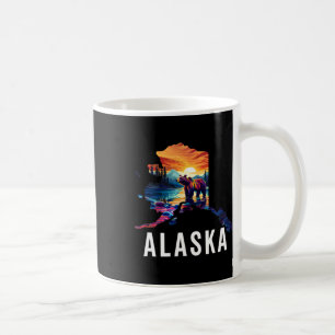 Alaskan Bear Animal Alaska Map Souvenirs Vacation  Coffee Mug