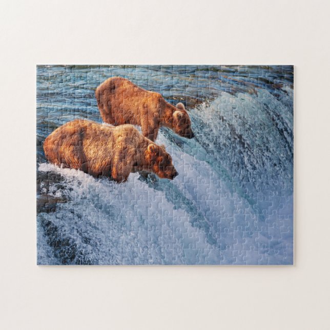 Alaskan Bear Fishing, Jigsaw Puzzle (Horizontal)