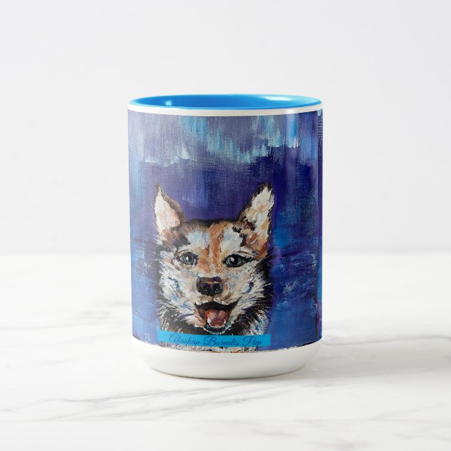 Alaskan Borealis Pup 15 oz Mug (Center)