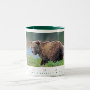 Alaskan Brown Bear Two-Tone Coffee Mug
