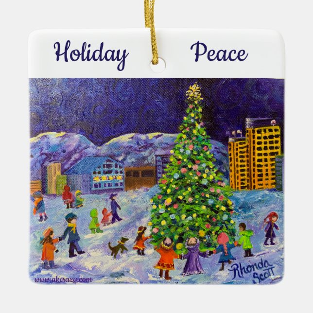 Alaskan Ceramic Ornament  (Front)