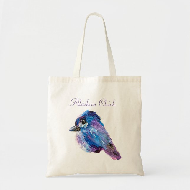 Alaskan Chick & Cotton Candy Mountain Tote Bag (Front)