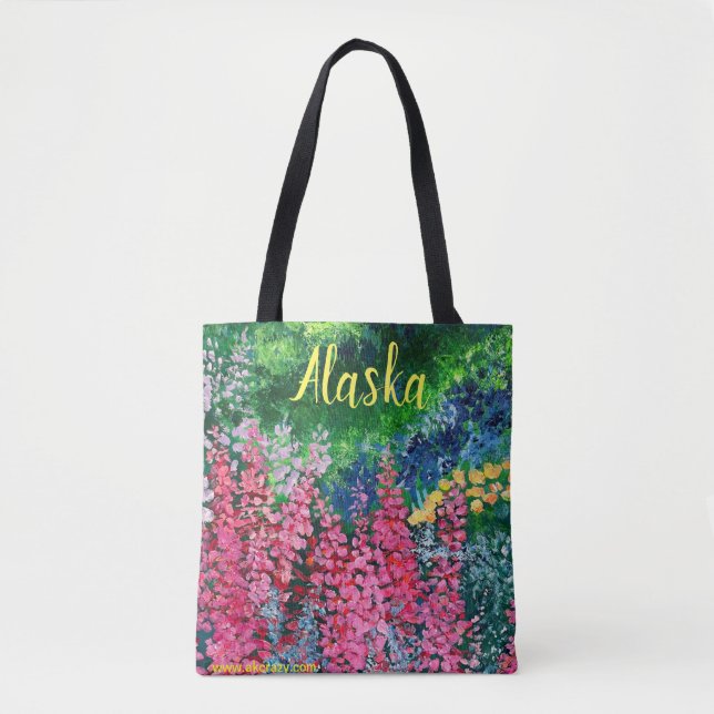 Alaskan Chick_Fireweed Tote Bag  (Front)