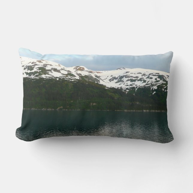 Alaskan Coast at Dusk Lumbar Cushion (Front)