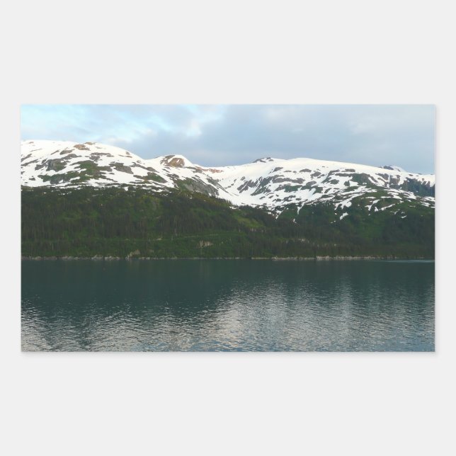 Alaskan Coast at Dusk Rectangular Sticker (Front)