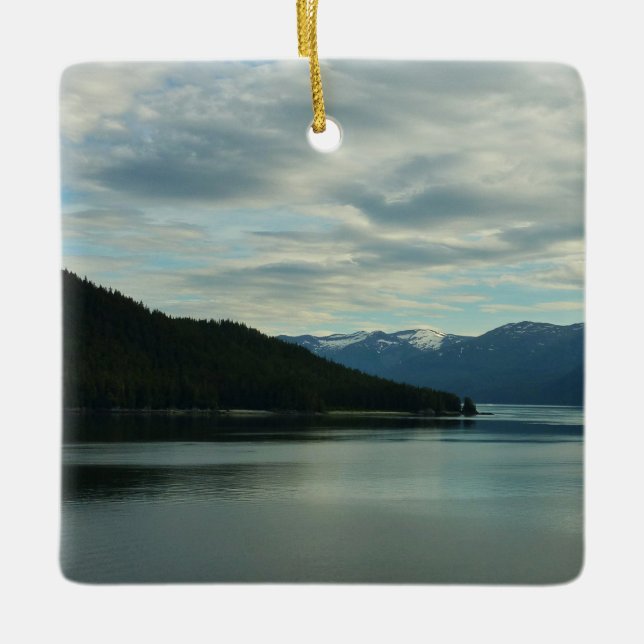 Alaskan Coast II Beautiful Nature Photography Ceramic Tree Decoration (Front)