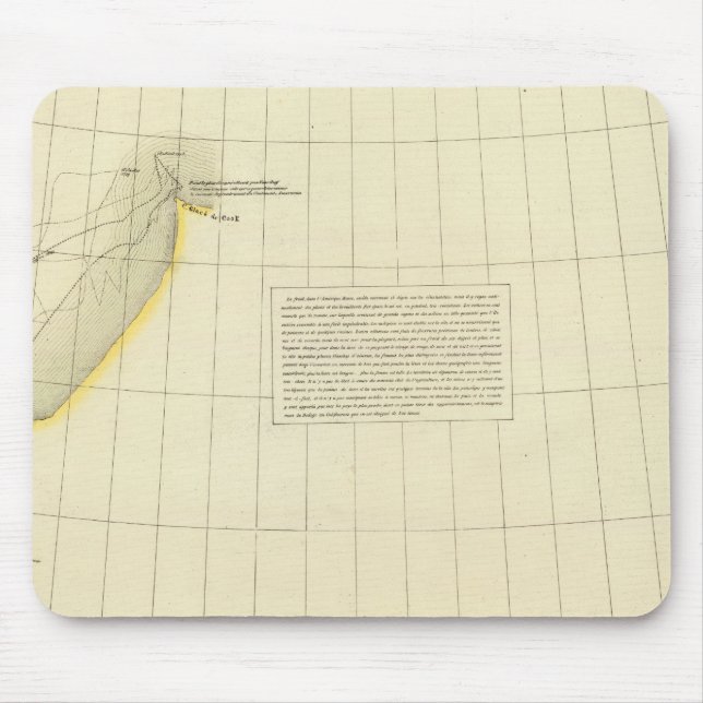 Alaskan Coast Map Mouse Pad (Front)