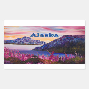 Alaskan Cotton Candy _ALASKA square Sticker
