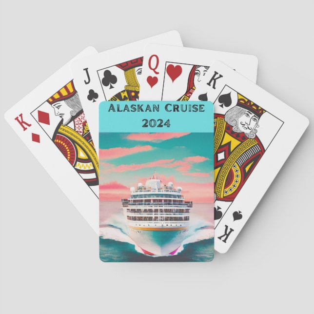 Alaskan cruise playing cards (Back)