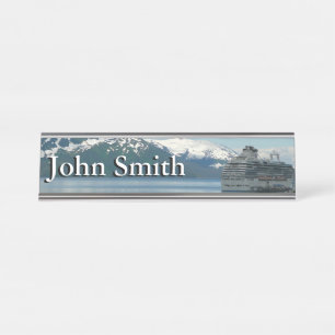 Alaskan Cruise Vacation Travel Photography Desk Name Plate