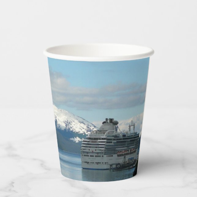 Alaskan Cruise Vacation Travel Photography Paper Cups (Back)