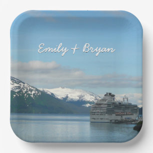 Alaskan Cruise Vacation Travel Photography Paper Plate