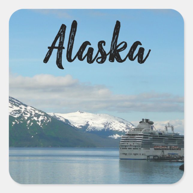Alaskan Cruise Vacation Travel Photography Square Sticker (Front)