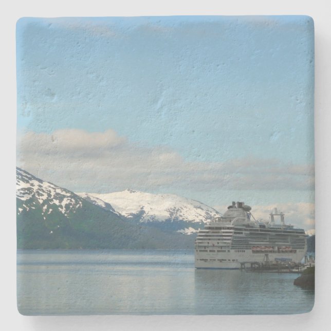 Alaskan Cruise Vacation Travel Photography Stone Coaster (Front)