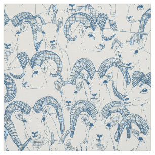 Alaskan Dall sheep classic blue pearl Fabric