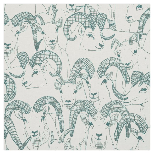 Alaskan Dall sheep jade pearl Fabric (Swatch)