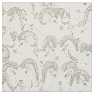 Alaskan Dall sheep natural pearl Fabric