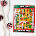 Alaskan Dog Countdown Christmas Advent Calendar Jigsaw Puzzle<br><div class="desc">Alaskan Dog Countdown Christmas Advent Calendar jigsaw puzzle features a watercolor of an Airedale Terrier with a red Santa Hat and a red Christmas collar.</div>