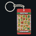 Alaskan Dog Countdown Christmas Advent Calendar Key Ring<br><div class="desc">Alaskan Dog Countdown Christmas Advent Calendar Holiday Cards feature a watercolor of an Alaskan Malamute with a red Santa Hat and a red Christmas collar. Funny design for Dog Lovers!</div>