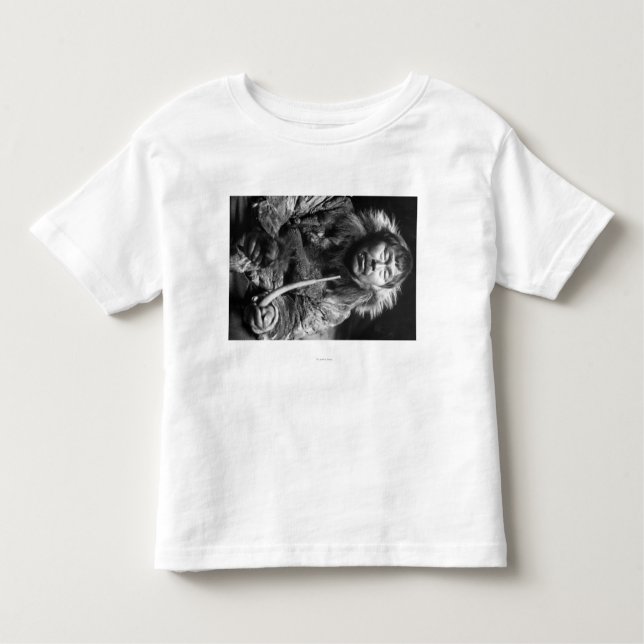 Alaskan Eskimo Smoking Pipe Photograph Toddler T-Shirt (Front)