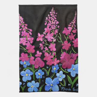 Alaskan Exuberance Fireweed kitchen towel